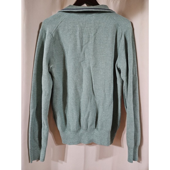 Polo Ralph Lauren Green Pima Cotton 1/4 Zip Pullover Knit Sweater Mens Large - Picture 6 of 6